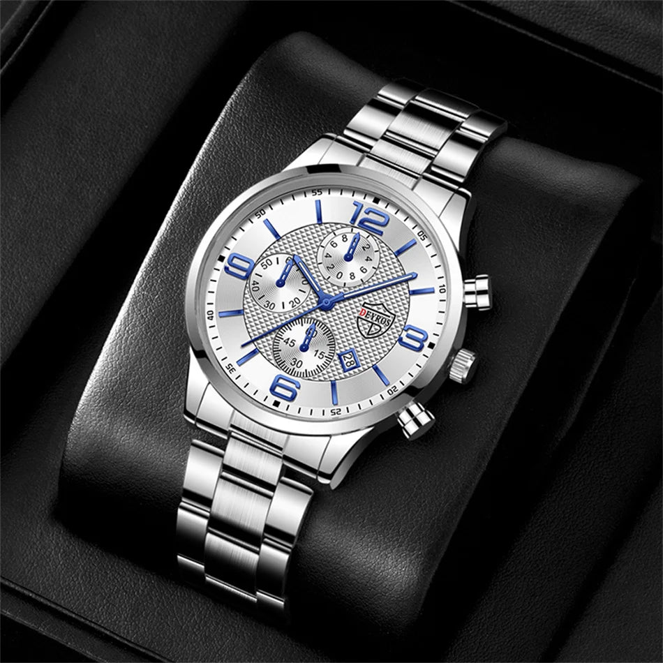 Reloj hombre Luxury Business Men Watchs Stainless Steel Quartz