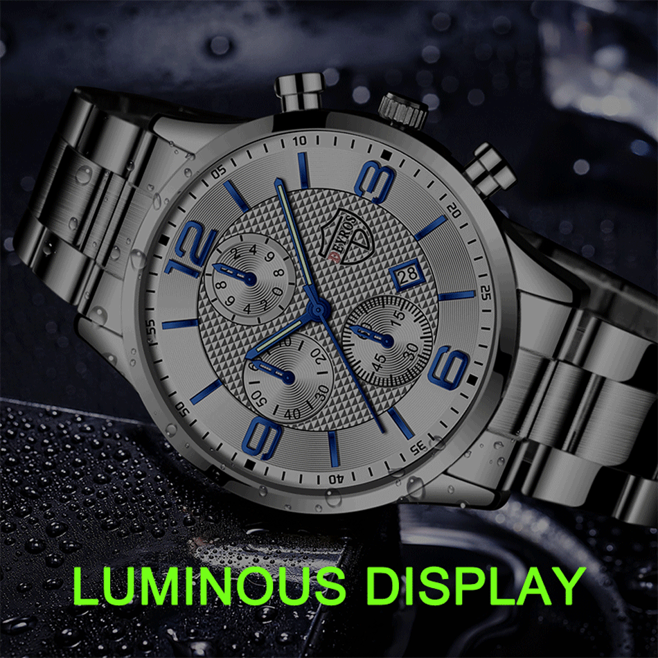 Reloj hombre Luxury Business Men Watchs Stainless Steel Quartz