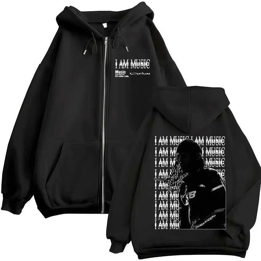 Rapper Playboi Carti I AM MUSIC Zipper Hoodies
