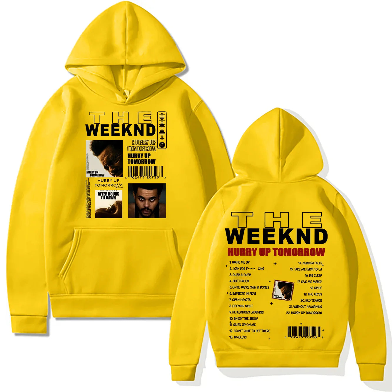 TheWeeknd New Print Hoodies He Weeknd Album Hurry Up Tomorrow Sweatshirt Hip Hop Rock Pullovers Autumn/Winter Unisex Streetwear