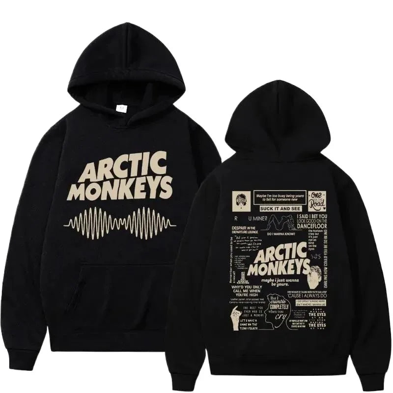 Retro Arctic Monkeys Music Tour Double Sided Print Hoodies M