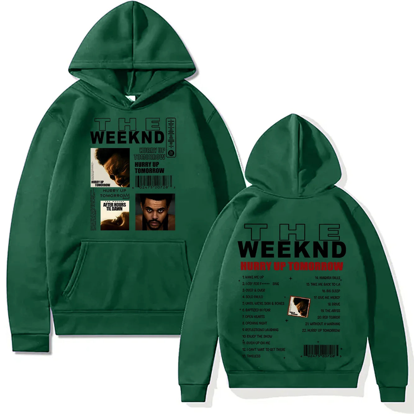 TheWeeknd New Print Hoodies He Weeknd Album Hurry Up Tomorrow Sweatshirt Hip Hop Rock Pullovers Autumn/Winter Unisex Streetwear