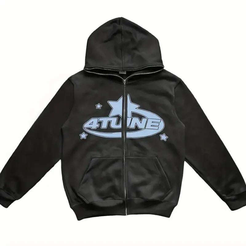 Hoodie Oversize con Cremallera – Hoodie Unisex Harajuku Darkwear