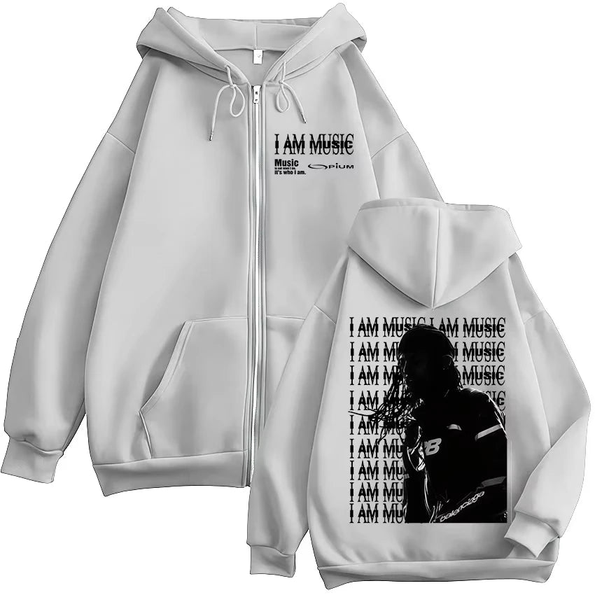 Rapper Playboi Carti I AM MUSIC Zipper Hoodies