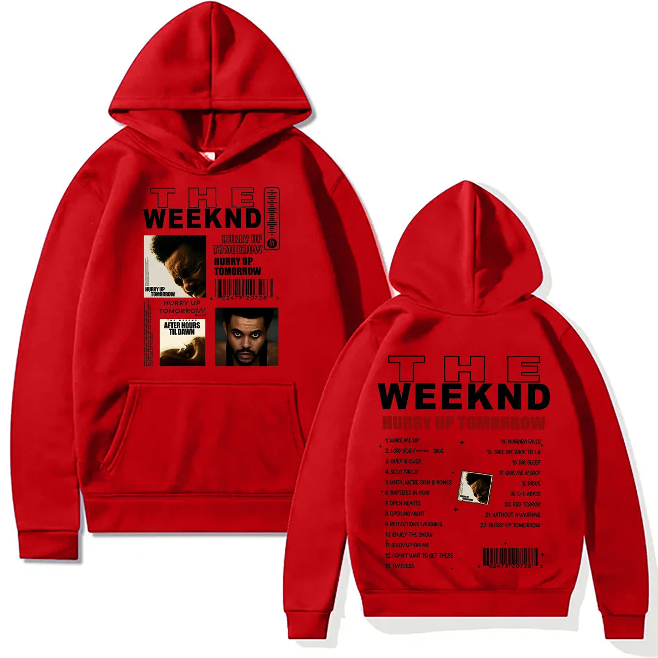 TheWeeknd New Print Hoodies He Weeknd Album Hurry Up Tomorrow Sweatshirt Hip Hop Rock Pullovers Autumn/Winter Unisex Streetwear