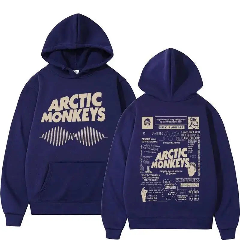 Retro Arctic Monkeys Music Tour Double Sided Print Hoodies M