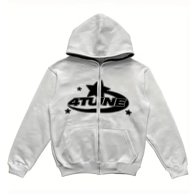 Hoodie Oversize con Cremallera – Hoodie Unisex Harajuku Darkwear