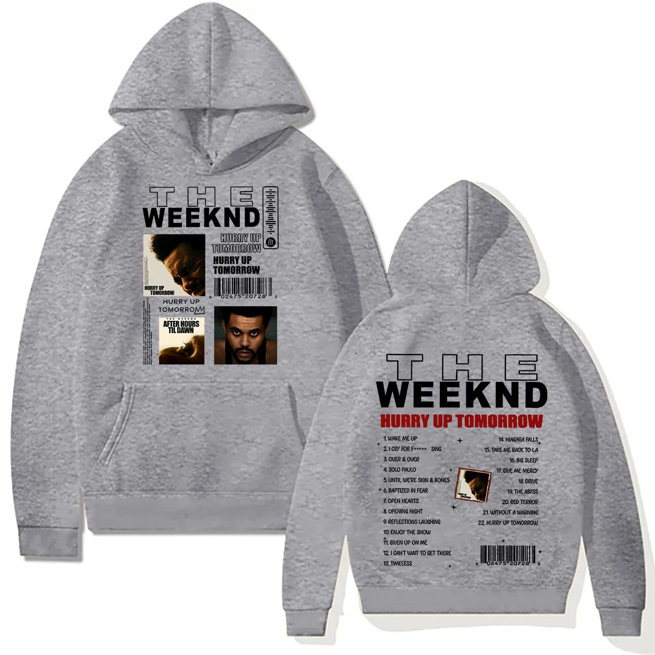 TheWeeknd New Print Hoodies He Weeknd Album Hurry Up Tomorrow Sweatshirt Hip Hop Rock Pullovers Autumn/Winter Unisex Streetwear