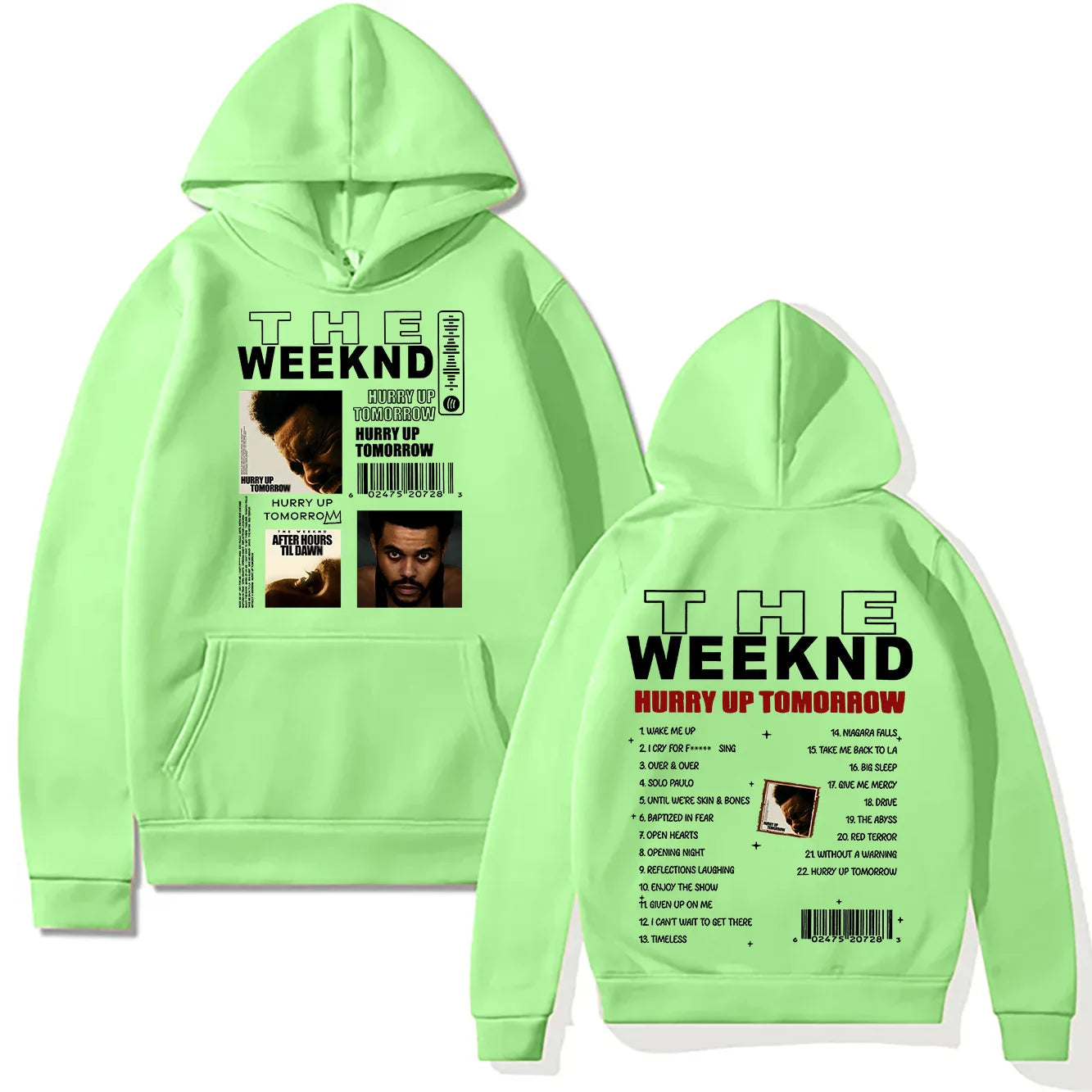 TheWeeknd New Print Hoodies He Weeknd Album Hurry Up Tomorrow Sweatshirt Hip Hop Rock Pullovers Autumn/Winter Unisex Streetwear