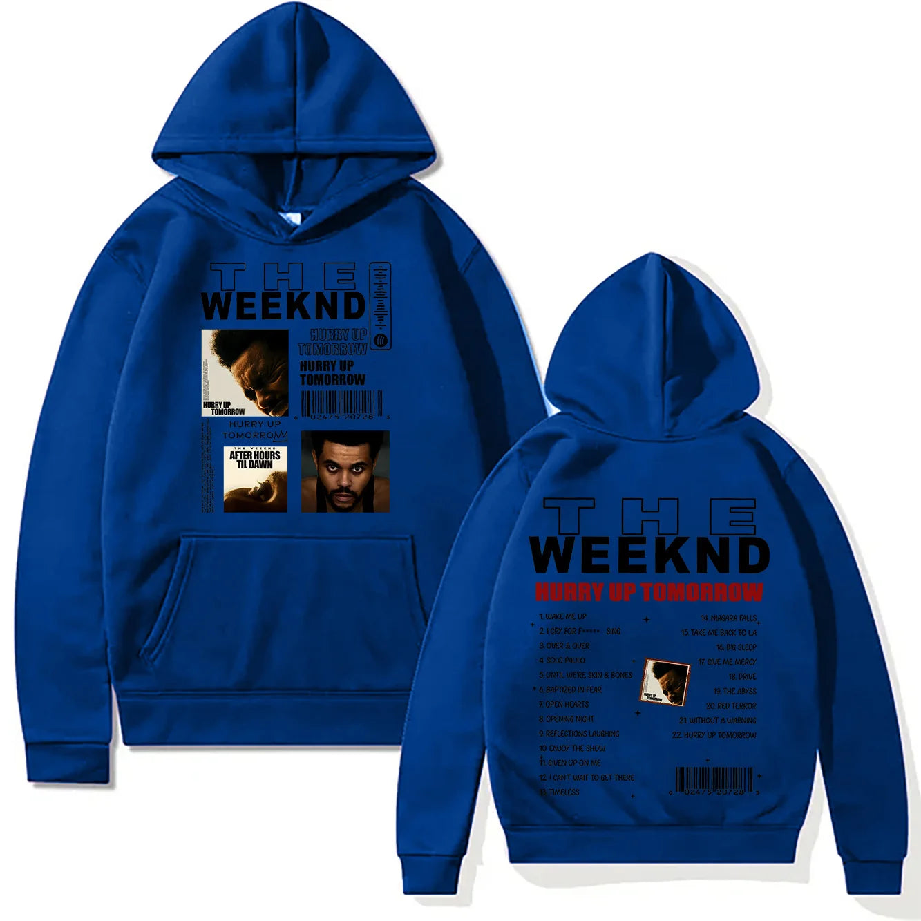 TheWeeknd New Print Hoodies He Weeknd Album Hurry Up Tomorrow Sweatshirt Hip Hop Rock Pullovers Autumn/Winter Unisex Streetwear