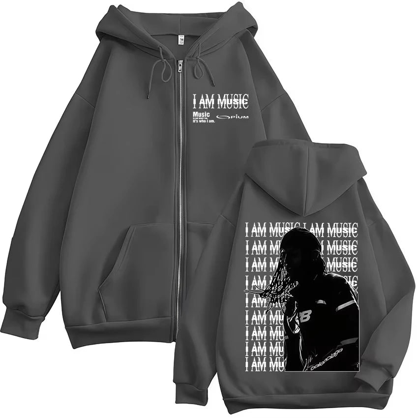 Rapper Playboi Carti I AM MUSIC Zipper Hoodies