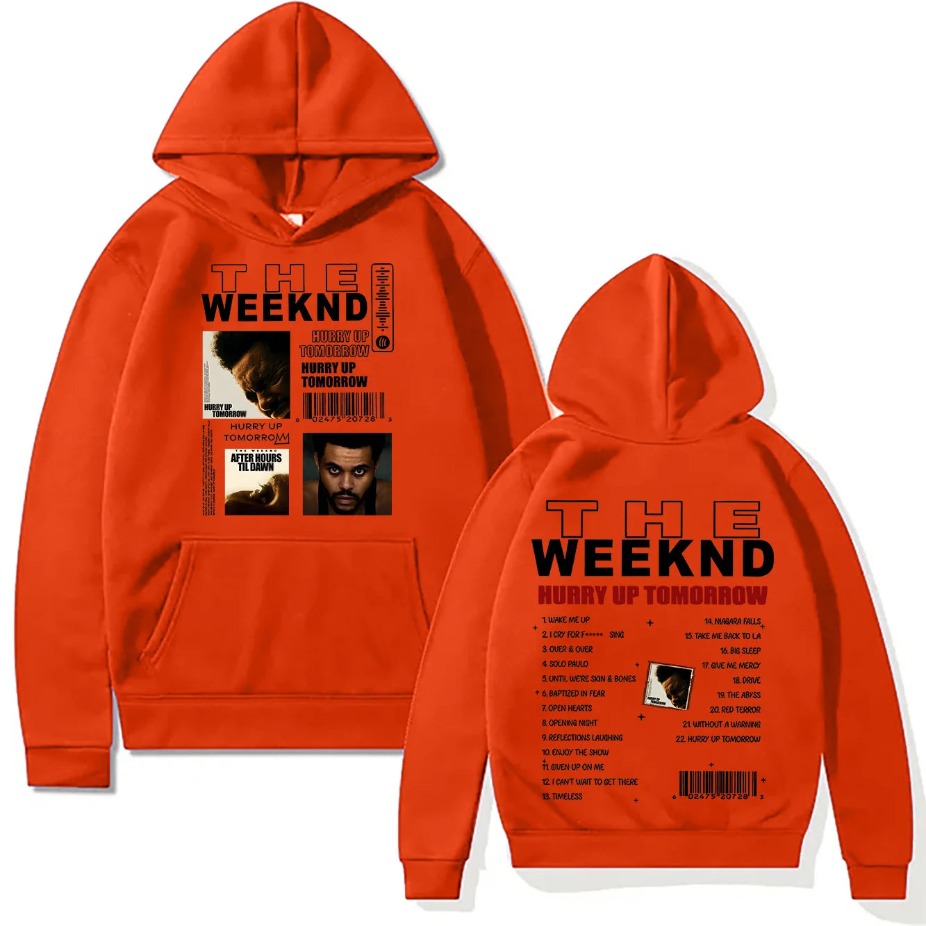 TheWeeknd New Print Hoodies He Weeknd Album Hurry Up Tomorrow Sweatshirt Hip Hop Rock Pullovers Autumn/Winter Unisex Streetwear